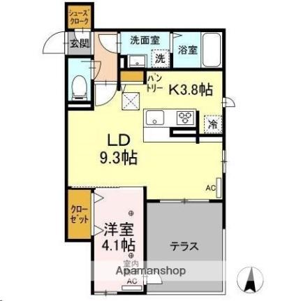 宮城県仙台市若林区荒井４丁目（賃貸アパート1LDK・1階・40.65㎡） その2