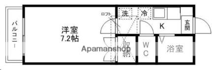 サンケンパレス黒松 203｜宮城県仙台市泉区黒松２丁目(賃貸アパート1K・2階・21.90㎡)の写真 その2