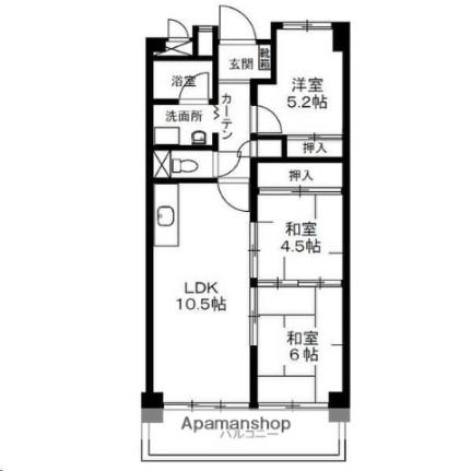 宮城県仙台市青葉区柏木１丁目(賃貸マンション3LDK・3階・59.40㎡)の写真 その2