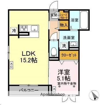 ＣＬＡＳＳＥＵＭ連坊I 305｜宮城県仙台市若林区元茶畑(賃貸アパート1LDK・3階・48.20㎡)の写真 その2