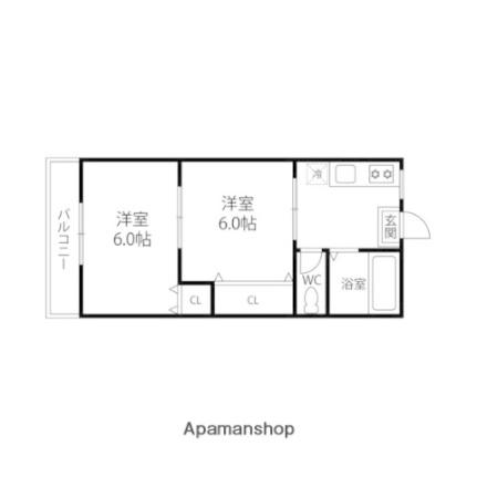 グランヒルズ 206｜宮城県仙台市泉区南光台１丁目(賃貸アパート2K・2階・29.81㎡)の写真 その2