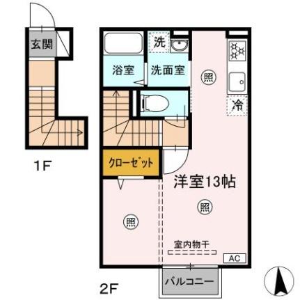 コート小田原 ｜宮城県仙台市宮城野区小田原３丁目(賃貸アパート1R・2階・37.98㎡)の写真 その2