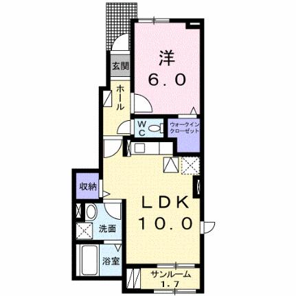 ビューシティ泉　V 101 ｜ 宮城県仙台市泉区上谷刈３丁目（賃貸アパート1LDK・1階・44.02㎡） その2