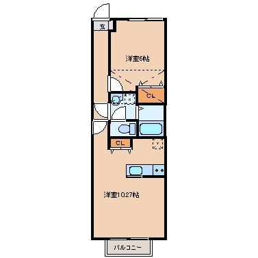 エミネンス ｜宮城県仙台市若林区荒井４丁目(賃貸アパート1LDK・2階・40.00㎡)の写真 その2