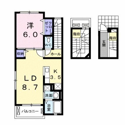 リーブスガーデン 302 ｜ 宮城県仙台市太白区四郎丸字吹上（賃貸アパート1LDK・3階・53.34㎡） その2