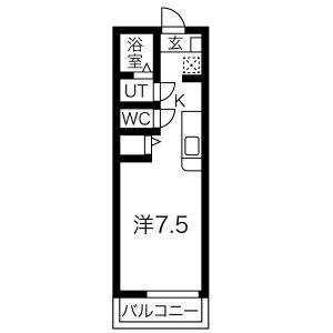 スペチアーレ 206 ｜ 宮城県仙台市宮城野区五輪１丁目（賃貸アパート1K・2階・24.22㎡） その2