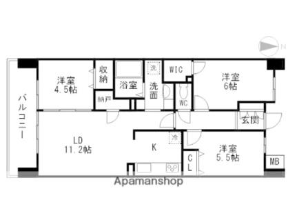 ＤＲＥＳＳＥＲ新田東 ｜宮城県仙台市宮城野区新田東２丁目(賃貸マンション3LDK・7階・68.41㎡)の写真 その2