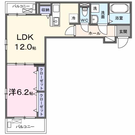 テンピィオプリマ 202｜宮城県仙台市宮城野区中野字寺前(賃貸アパート1LDK・2階・45.80㎡)の写真 その2