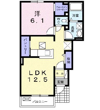 メゾンアンソレイエ 102｜福島県二本松市表２丁目(賃貸アパート1LDK・1階・44.93㎡)の写真 その2