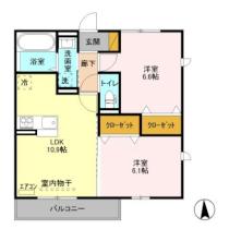 茨城県つくば市みどりの２丁目（賃貸アパート2LDK・2階・53.65㎡） その2