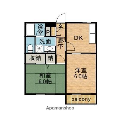 ライフピア神栖3 201｜茨城県神栖市大野原１丁目(賃貸アパート2DK・2階・40.73㎡)の写真 その2