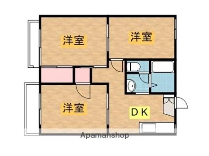 クミコーポ 202｜栃木県矢板市富田(賃貸アパート3DK・2階・42.36㎡)の写真 その2