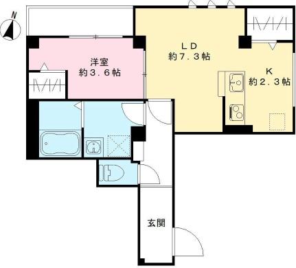 ＷＡＬＤ（ヴァルト）仮）ビューノ岸町 301号室｜埼玉県さいたま市浦和区岸町６丁目(賃貸マンション1LDK・3階・37.46㎡)の写真 その2