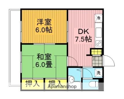 エステートピア宮原 203 ｜ 埼玉県さいたま市北区宮原町３丁目（賃貸マンション2DK・2階・42.14㎡） その2