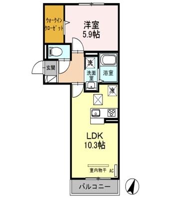 エクシー大宮 101｜埼玉県さいたま市北区土呂町１丁目(賃貸アパート1LDK・1階・40.84㎡)の写真 その2