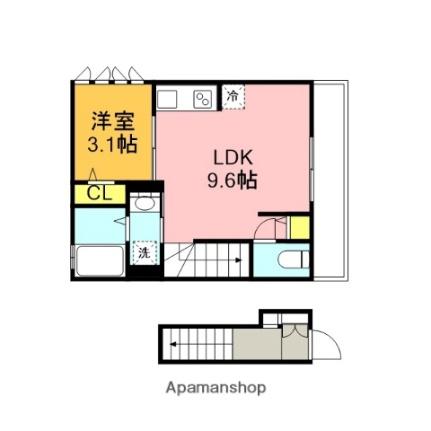 タウンセレッソ 201｜埼玉県さいたま市北区日進町１丁目(賃貸アパート1LDK・2階・35.18㎡)の写真 その2