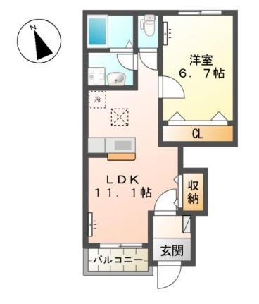 サウス　ヴィレッジ 101｜埼玉県加須市南町(賃貸アパート1LDK・1階・44.95㎡)の写真 その2
