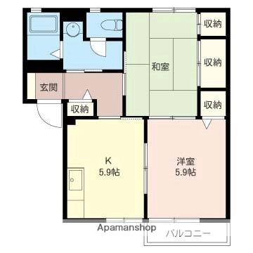 埼玉県川越市大字的場（賃貸アパート2K・1階・43.70㎡） その2