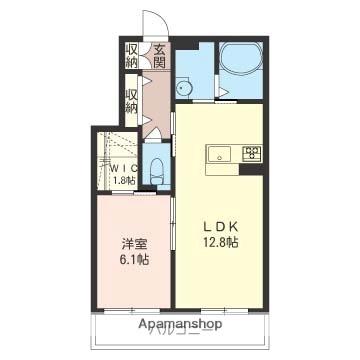 メゾン　エルビータ  ｜ 埼玉県川越市野田町２丁目（賃貸マンション1LDK・1階・46.93㎡） その2