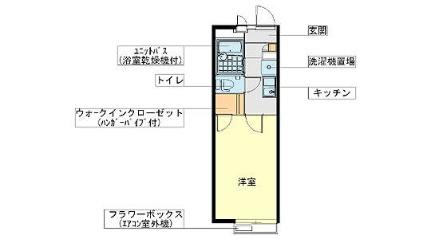 レオパレスモア天王 209 ｜ 埼玉県川越市大字上戸（賃貸アパート1K・2階・22.35㎡） その2