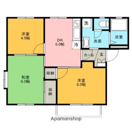 埼玉県川越市大字笠幡（賃貸アパート3DK・2階・48.48㎡） その2