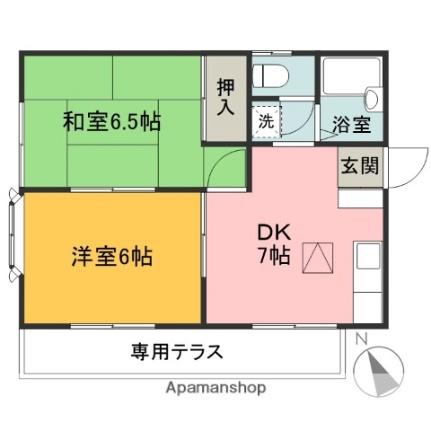 ハイムミストラル ｜埼玉県所沢市東狭山ケ丘１丁目(賃貸アパート2DK・1階・39.74㎡)の写真 その2