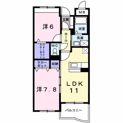 バルバロッサ上山 303｜千葉県船橋市上山町２丁目(賃貸マンション2LDK・3階・58.74㎡)の写真 その2