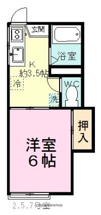 千葉県船橋市習志野台５丁目（賃貸アパート1K・2階・21.39㎡） その2