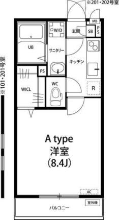 リブリ・さぎぬま 201｜千葉県習志野市鷺沼３丁目(賃貸アパート1SDK・2階・26.49㎡)の写真 その2