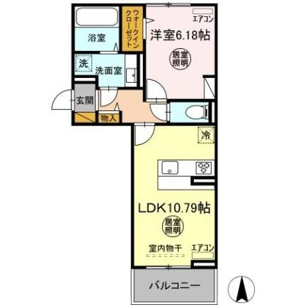 ラヴィクレエ袖ヶ浦　II 205｜千葉県袖ケ浦市神納(賃貸アパート1LDK・2階・42.63㎡)の写真 その2