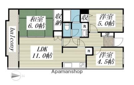 ガーデンフォレスト柏の葉キャンパス 101｜千葉県柏市花野井(賃貸マンション3LDK・1階・65.20㎡)の写真 その2