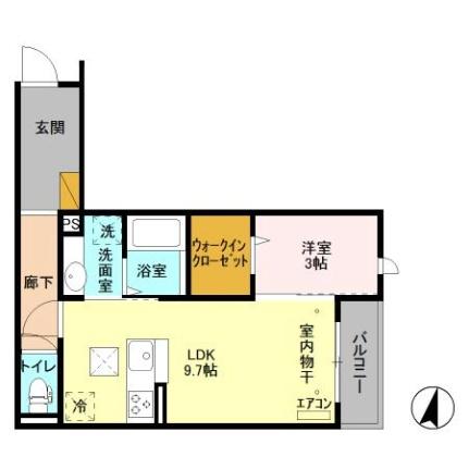 ラ・ベルデュール 102｜千葉県松戸市常盤平５丁目(賃貸アパート1LDK・1階・36.87㎡)の写真 その2