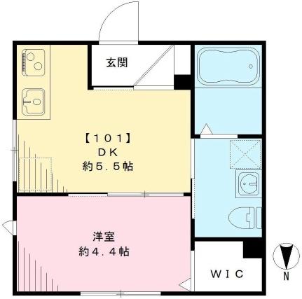 フェニーチェ南雪谷 101号室｜東京都大田区南雪谷２丁目(賃貸アパート1DK・1階・25.13㎡)の写真 その2