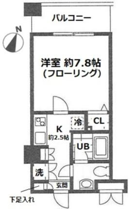 神奈川県川崎市中原区木月４丁目（賃貸マンション1K・3階・25.42㎡） その2