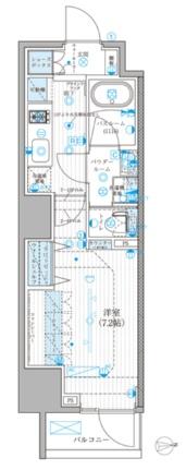 リテラス蒲田 1301｜東京都大田区西蒲田７丁目(賃貸マンション1K・13階・25.21㎡)の写真 その2