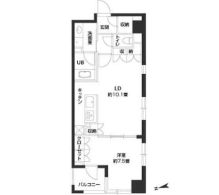 パークキューブ銀座イースト 804｜東京都中央区湊３丁目(賃貸マンション1LDK・8階・50.01㎡)の写真 その2