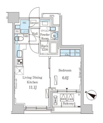 パークアクシス日本橋浜町レジデンス 902｜東京都中央区日本橋浜町１丁目(賃貸マンション1LDK・9階・40.87㎡)の写真 その2