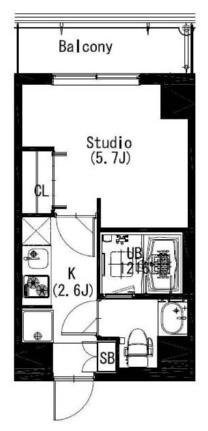 エスティメゾン戸越 514号室｜東京都品川区戸越１丁目(賃貸マンション1K・5階・20.62㎡)の写真 その2