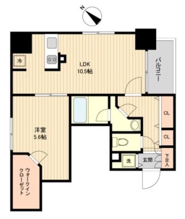 ラクラス月島 0701｜東京都中央区月島４丁目(賃貸マンション1LDK・7階・42.42㎡)の写真 その2