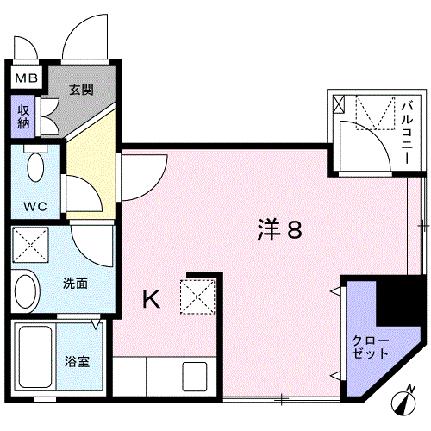 目黒いずみマンション 702｜東京都目黒区下目黒２丁目(賃貸マンション1K・7階・33.18㎡)の写真 その2