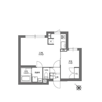 ＣＡＲＩＴＡＳ不動前 205｜東京都品川区西五反田５丁目(賃貸マンション1LDK・2階・39.18㎡)の写真 その2