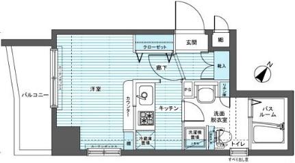 トーシンフェニックス下目黒 801｜東京都目黒区下目黒３丁目(賃貸マンション1R・8階・25.08㎡)の写真 その2