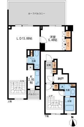 レジデンス白金コローレ 0413｜東京都港区白金３丁目(賃貸マンション1SLDK・4階・74.75㎡)の写真 その2