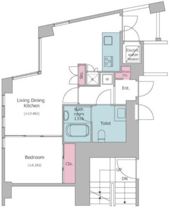 レジディアタワー乃木坂 1004｜東京都港区赤坂９丁目(賃貸マンション1LDK・10階・41.45㎡)の写真 その2