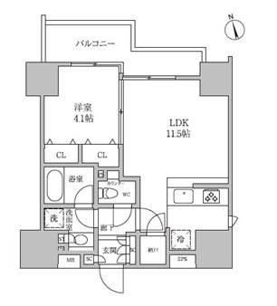 レジディア蒲田ＩＶ 0601｜東京都大田区蒲田４丁目(賃貸マンション1LDK・6階・37.55㎡)の写真 その2