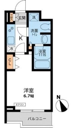 パシフィックコート目黒南 0104｜東京都目黒区南１丁目(賃貸マンション1K・1階・28.80㎡)の写真 その2