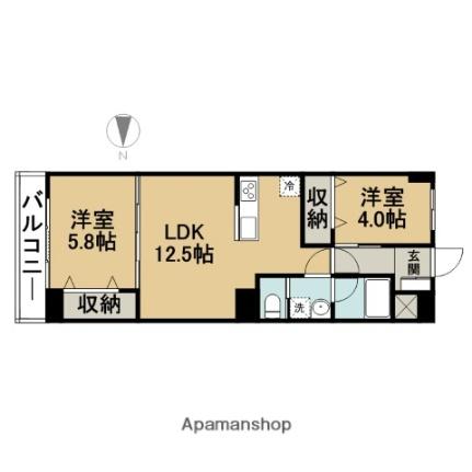 サンライズ西葛西 202｜東京都江戸川区西葛西６丁目(賃貸マンション2LDK・2階・56.15㎡)の写真 その2