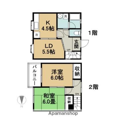 ツイントーエム 108｜東京都江戸川区東葛西１丁目(賃貸テラスハウス2LDK・1階・57.02㎡)の写真 その2