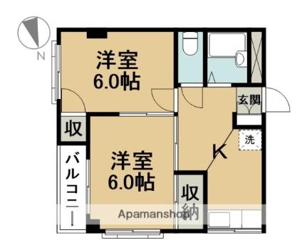 ライジングサン 301｜東京都江戸川区南葛西２丁目(賃貸マンション2K・3階・38.20㎡)の写真 その2