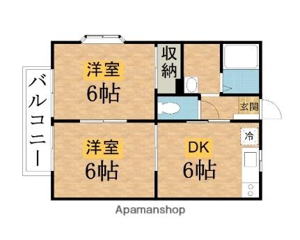 パイン・ハウスＣ  ｜ 東京都八王子市大和田町２丁目（賃貸アパート2DK・1階・39.74㎡） その2